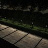 Pure Garden 12.2 Stainless Steel Outdoor Solar Path Lights, Black, 12PK 50-LG1068